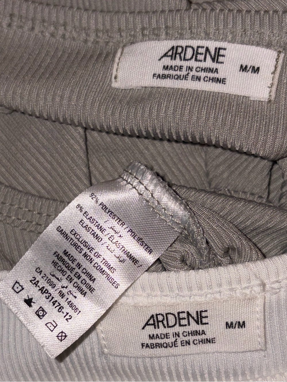Light Grey Ribbed Crop Top — Thumb Loop - Picture 6 of 6
